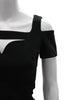 Alexander McQueen UK.  Black Square Neck Sleeveless Polyester Blouse