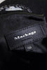 Mackage Black Wool Front Zip Leather Trim Collared Jacket