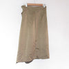 UNITED TOKYO JAPAN. Khaki Satin Asymmetrical Satin Wrap Skirt