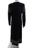 Comme Des Garcons Japan.  Dark Blue Long Sleeve Maxi Wool Sweater Dress
