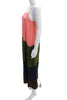 Anuk Japan. Silk Multi-Color Striped Scoop Neck Spaghetti Strap Slip Dress