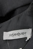 Yves Saint Laurent Paris. Gray Round Neck Sleeveless A-Line Mini Dress