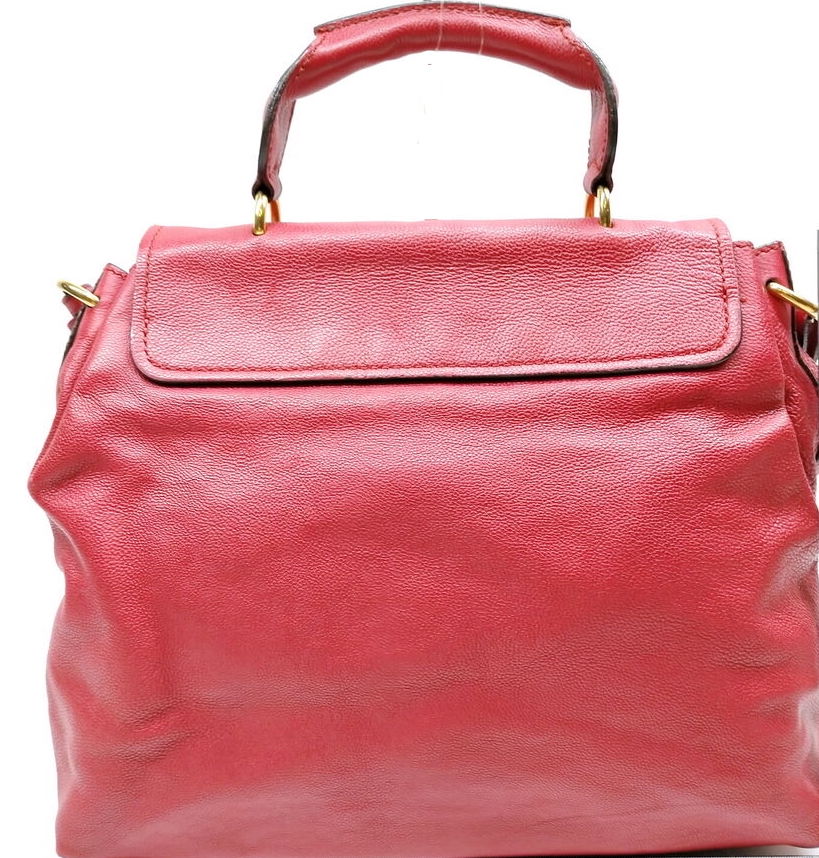 Chloe Paris. PHOEBE PHILO "ELSIE" Red Leather Hand Bag / Shoulder Bag
