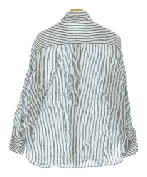 23ku MY STANDARD JAPAN. WhitexBlack Stripe Pattern Button Down Long Sleeves Casual Shirt