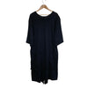 Y's Yohji Yamamoto Japan. Black Hem Layered Rib Knit Cut and Sew Dress