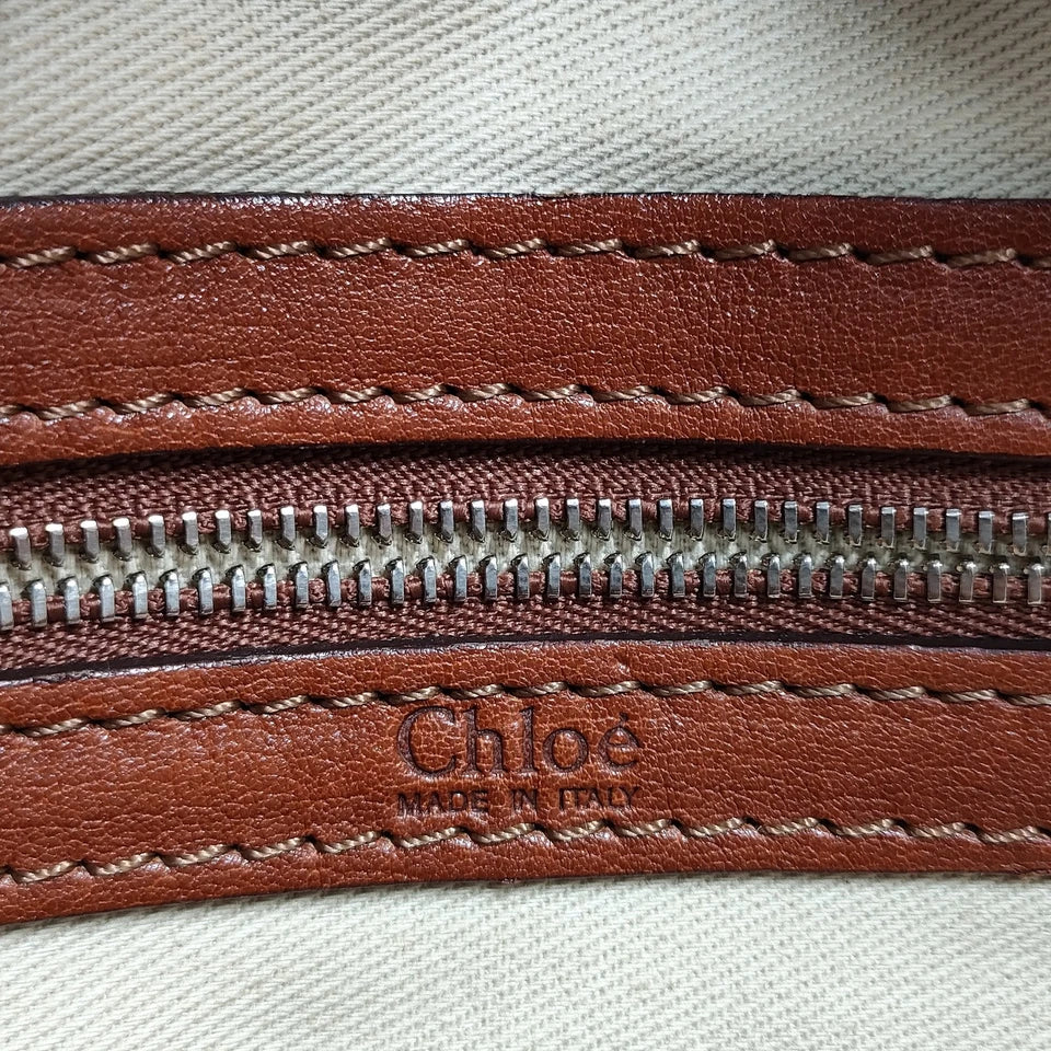 Chloe Paris. Large Brown Leather Tote / Shoulder Bag