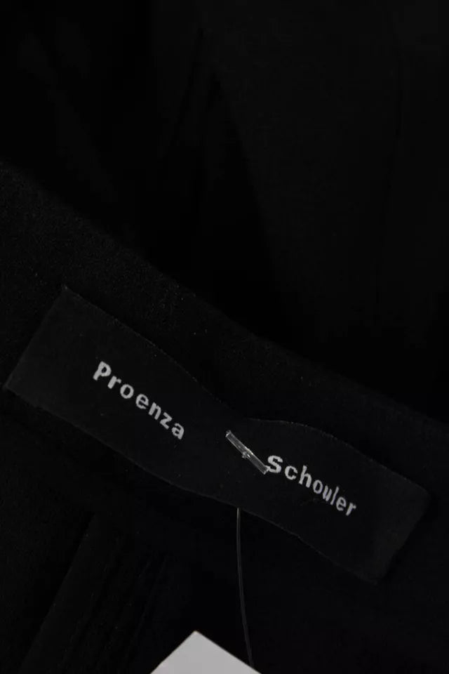 Proenza Schouler NY. Black High Rise Super Wide Leg Flare Pants