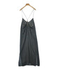 NOBLE JAPAN. Black PolyTech Slip Dress