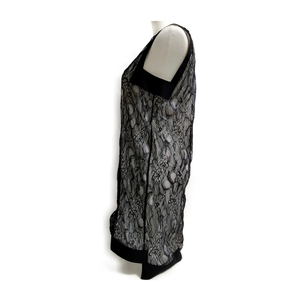 Givenchy Paris.Black  Rayon Nylon Cotton Dress