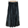 UNITED ARROWS JAPAN. Black Faux Leather Pleated Skirt