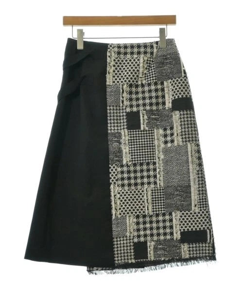 UNITED TOKYO JAPAN. BlackxGray Knee-length Skirt