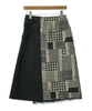 UNITED TOKYO JAPAN. BlackxGray Knee-length Skirt