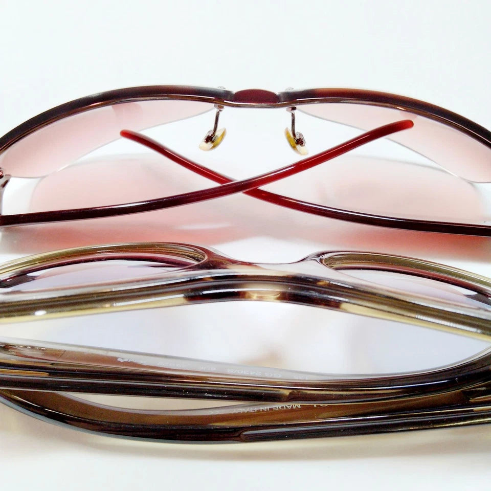 Gucci Italy. Vintage Acetate Bordeaux/Green Colors Sunglasses Sold Separately 250/350