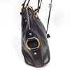 Yves Saint Laurent Paris. Classic Vintage Black Leather Shoulder Bag / Hand Bag