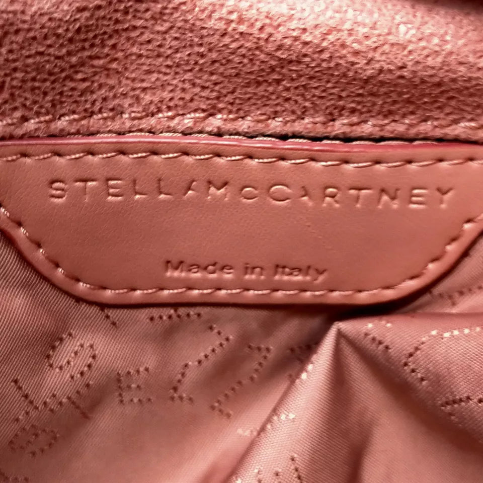 Stella McCartney UK. Pink "Falabella" Vegan Leather Silver Hardware Shoulder Bag