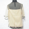 UNITED TOKYO JAPAN. Beige Tulle Embroidery Short Sleeve Top