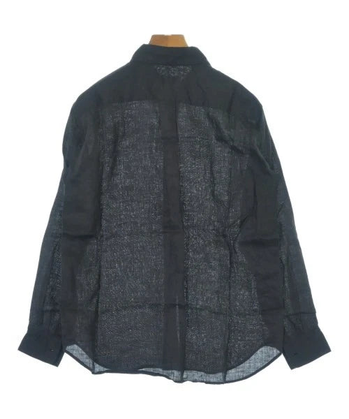UNITED ARROWS JAPAN. Black Linen Button Up Long Sleeves Casual Shirt