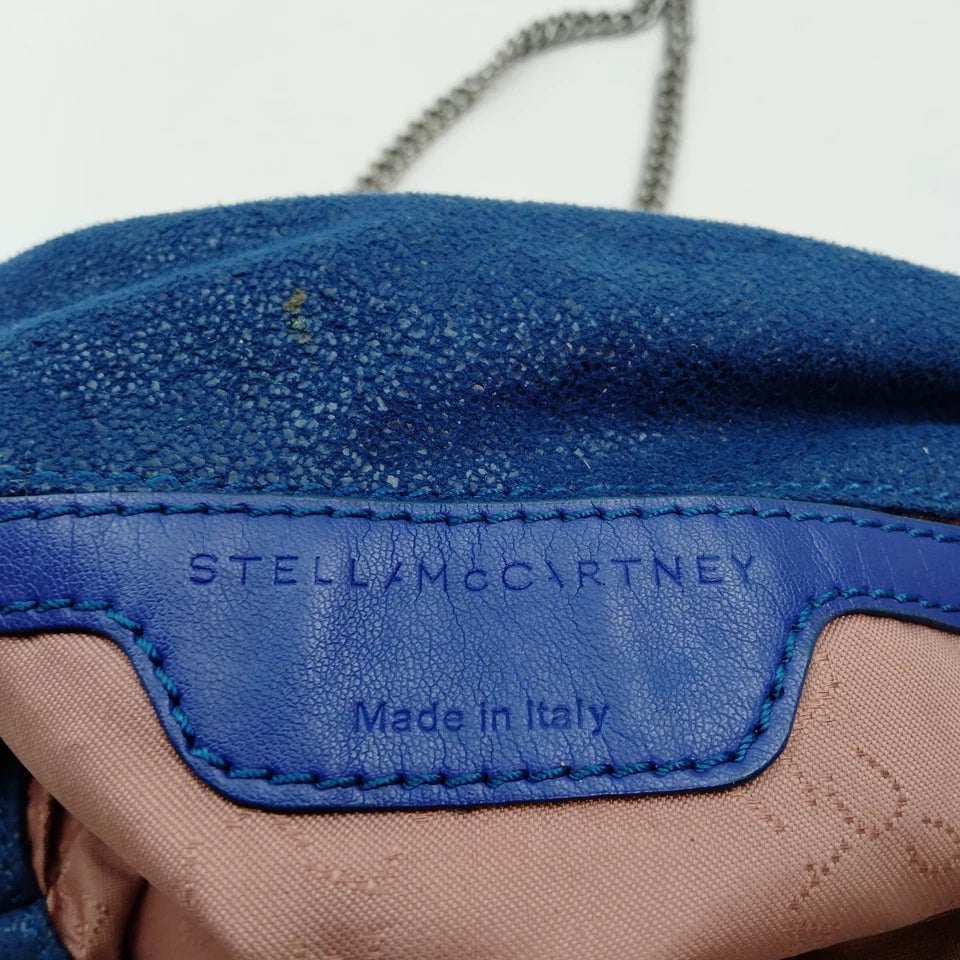 Stella McCartney UK. Blue Rare Color Faux Vegan Leather Shoulder Bag