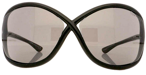 Oliver Peoples. Freya Clear Transparent/Black Oversize Square Sunglasses