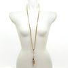 CHLOE PARIS. Goldplated/Silverplated Charm Long Runway Necklace