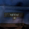 Gucci Italy. Vintage Tom Ford Bamboo Detail Pencil Navy Cotton Stretch Twill Skirt