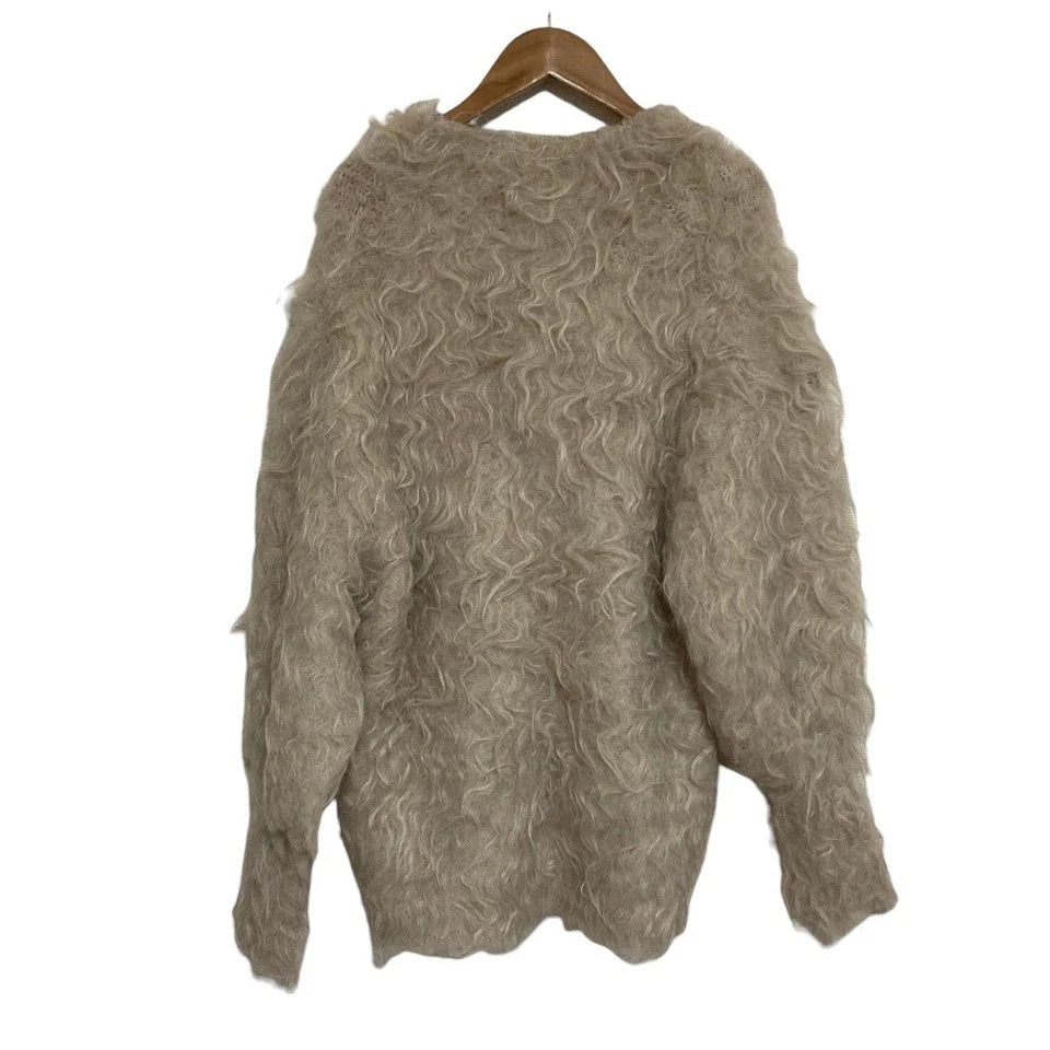 THE TOE JAPAN. Beige Westminster Shaggy Long Cardigan