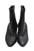 Manolo Blahnik Paris. Black Leather Pointed Toe Heeled Ankle Boots