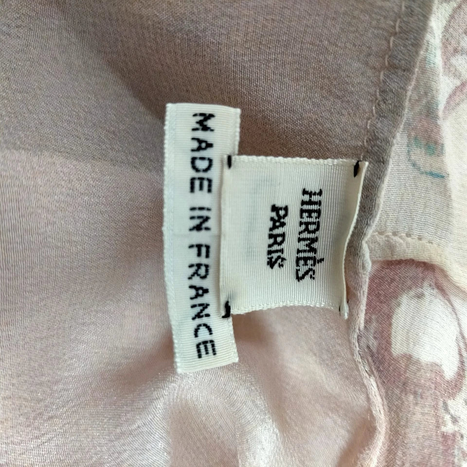 Hermes Paris. Vintage Silk Print Top/Blouse