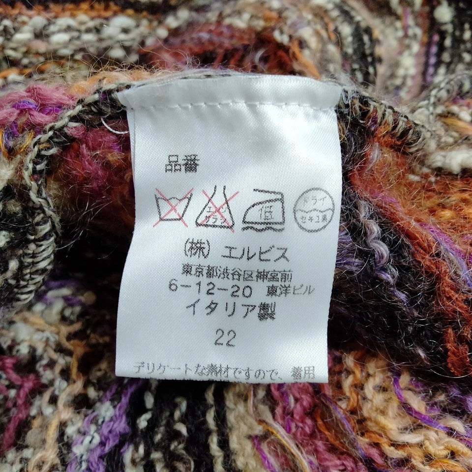 MISSONI ITALY. Vintage Multi-Color Wool, Nylon, Mohair s Cardigan Style Sweater/Top