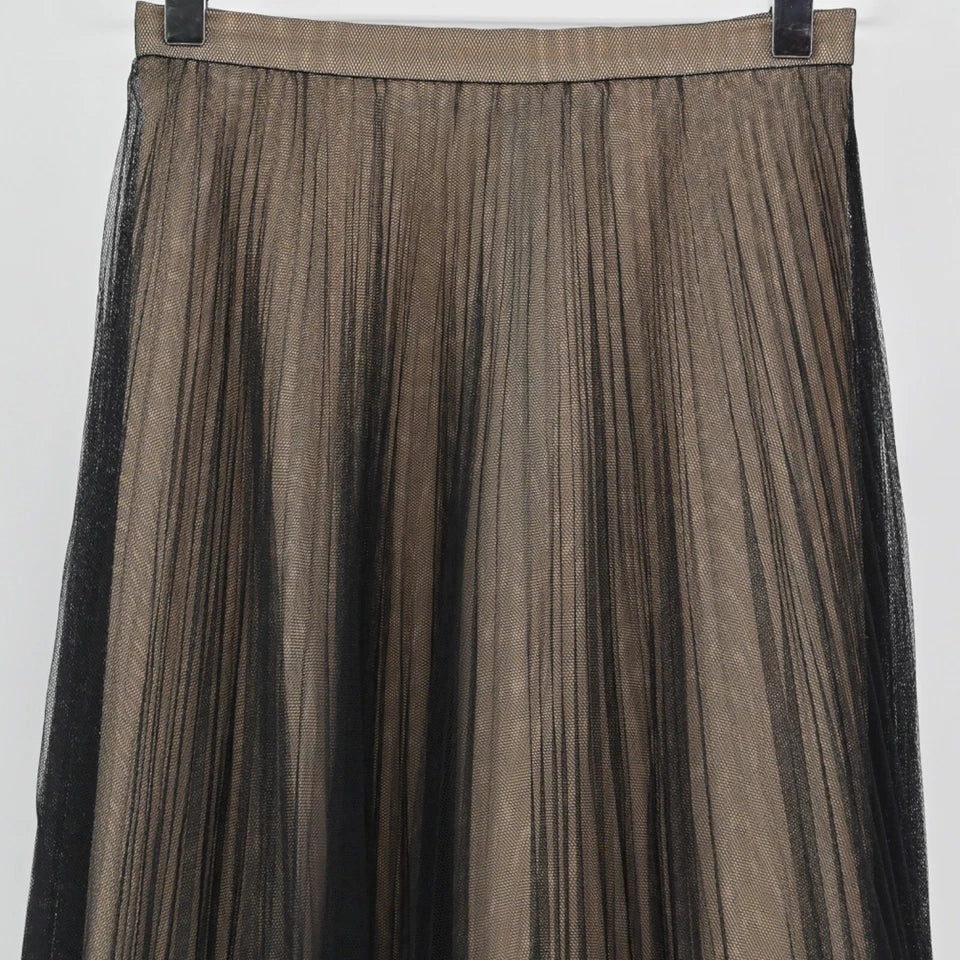 CHRISTOPHER KANE UK.T ulle Pleated Lace Black Retro Coquette Skirt