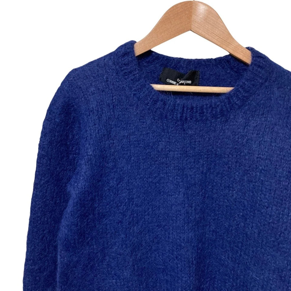 COMME des GARCONS tricot Japan. Navy Alpaca Shaggy Knit Sweater