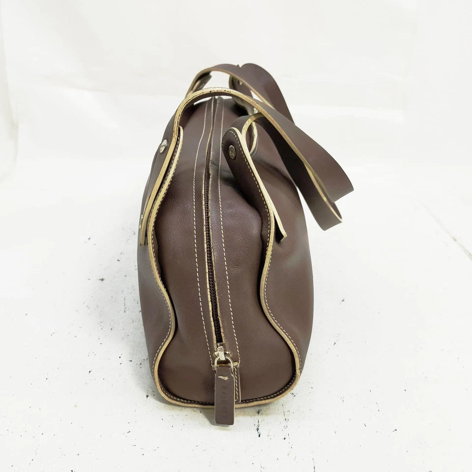 LOEWE MADRID. Brown Leather Shoulder Bag