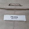 PRADA ITALY. Light Brown Nylon, Cotton, Polyurethane Long Coat