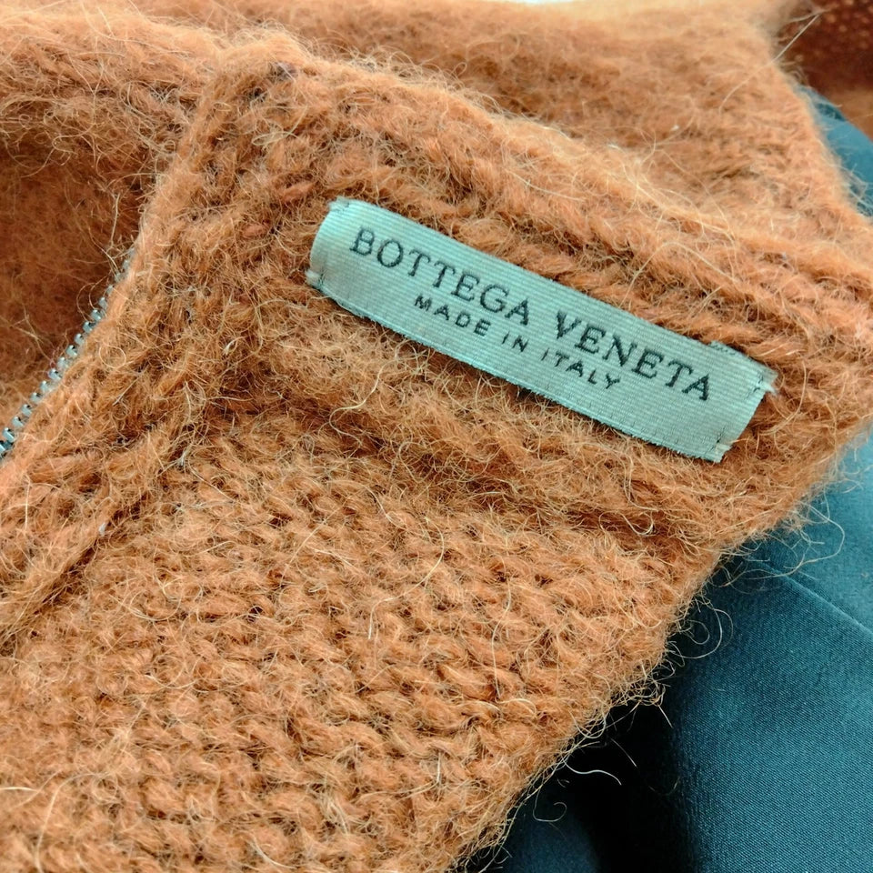 Bottega Veneta Italy. Vintage Leather, Nylon, Silk, Wool Mohair Alpaca Dress