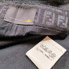 Fendi Italy. Black FF Logo Cotton, Rayon Skirt