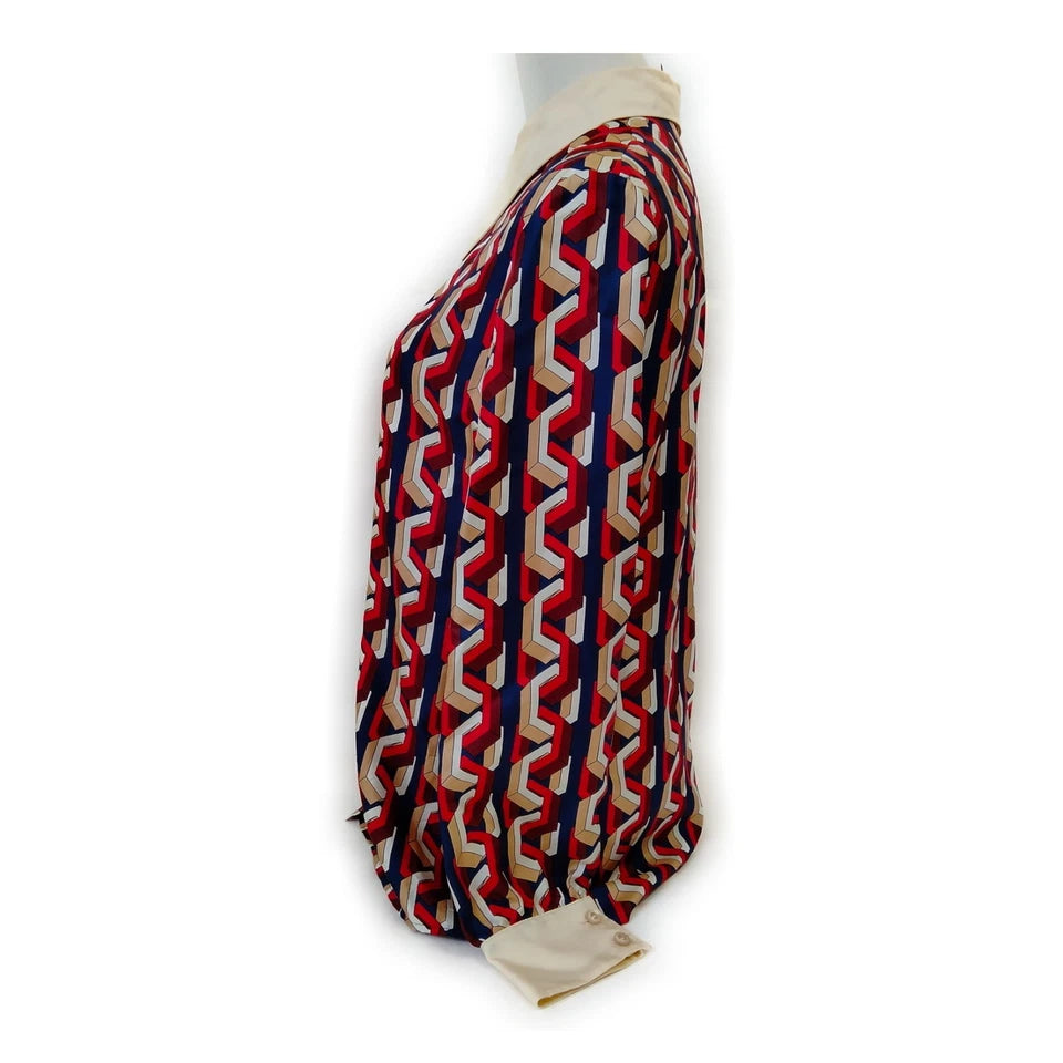 Gucci Italy. Vintage Alessandro Michele Designer Silk Top