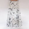 UNITED ARROWS JAPAN. White Flower Print Sheer Flare Maxi Skirt
