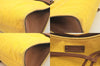 GUCCI Italy. Vintage Yellow Canvas/Leather Bamboo Tote Bag/ Shoulder Bag
