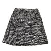 Prada Italy. B/W Rayon, Mohair, Wool Mini Skirt