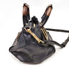Chloe Paris. Phoebe Philo Designer. Black Leather, Brown Leather Handles MINI Shoulder Bag / Crossbody Bag