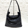 Kawa-Kawa Japan. Black Lambskin Soft Leather Shoulder Bag
