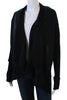 Rick Owens PARIS. Navy Cashmere Two-Toned Open Front Cardigan Sweater