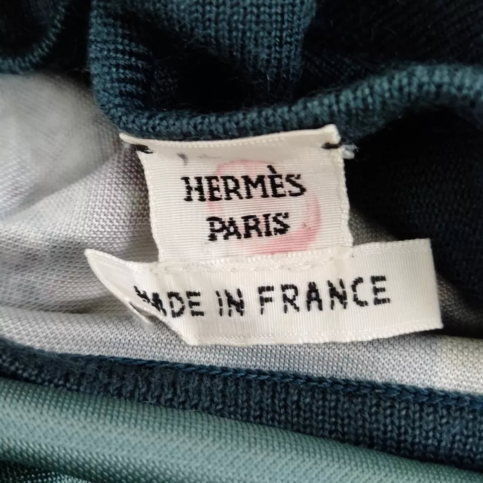 Hermes Paris. Printed Rayon, Cashmere, Silk Tops