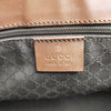 Gucci Italy. Brown Stripe Canvas Jackie Shoulder Bag