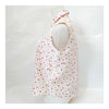 CHRISTIAN DIOR PARIS. White Silk w/Red Dots Sleeveless Top