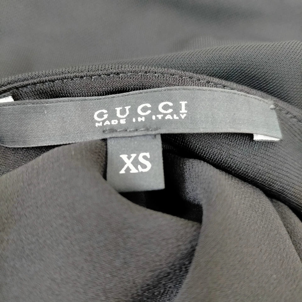 Gucci Italy. Black Silk, Rayon Dress