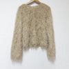 DISCOAT JAPAN. 24SS Collection. Beige Shaggy Knit Sweater