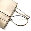 CHLOE PARIS. Beige Leather Zipper Tote / Shoulder Bag