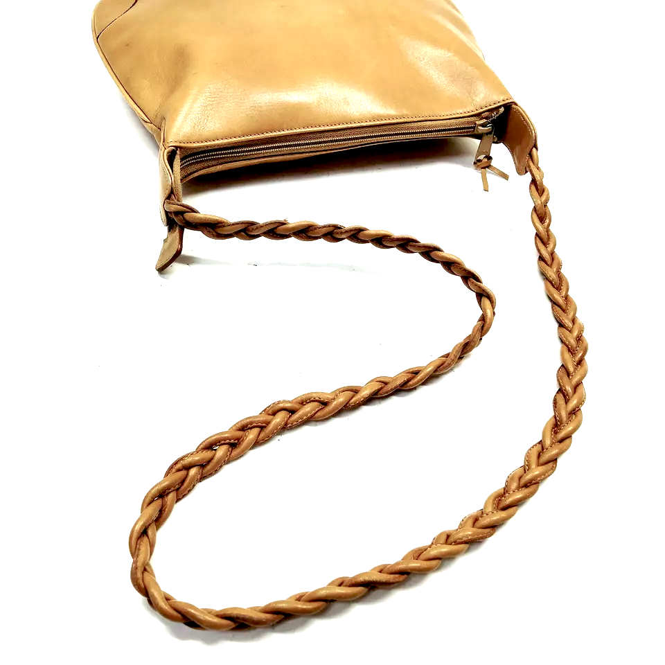 GUCCI ITALY. Brown Leather Shoulder Bag / Hand Bag