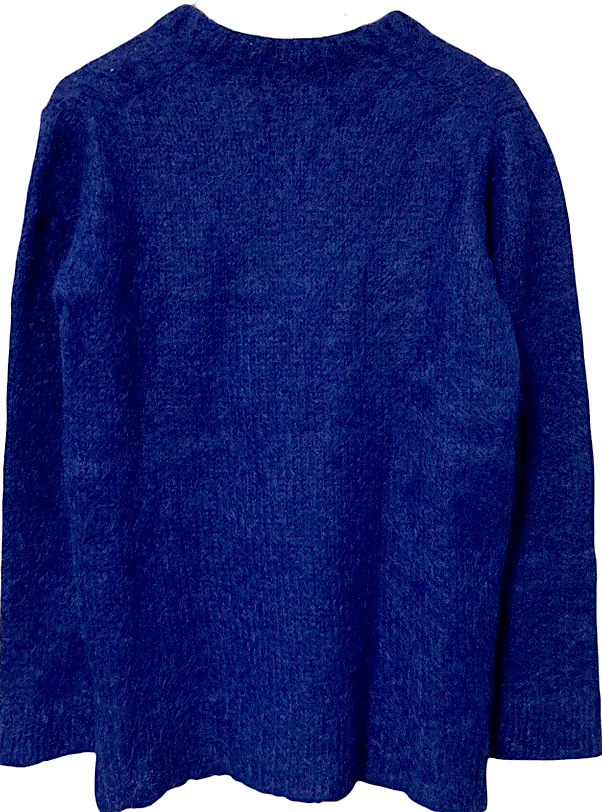 COMME des GARCONS tricot Japan. Navy Alpaca Shaggy Knit Sweater